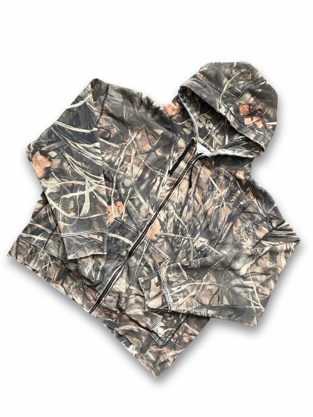 Vintage Camo Zip Up Hoodie